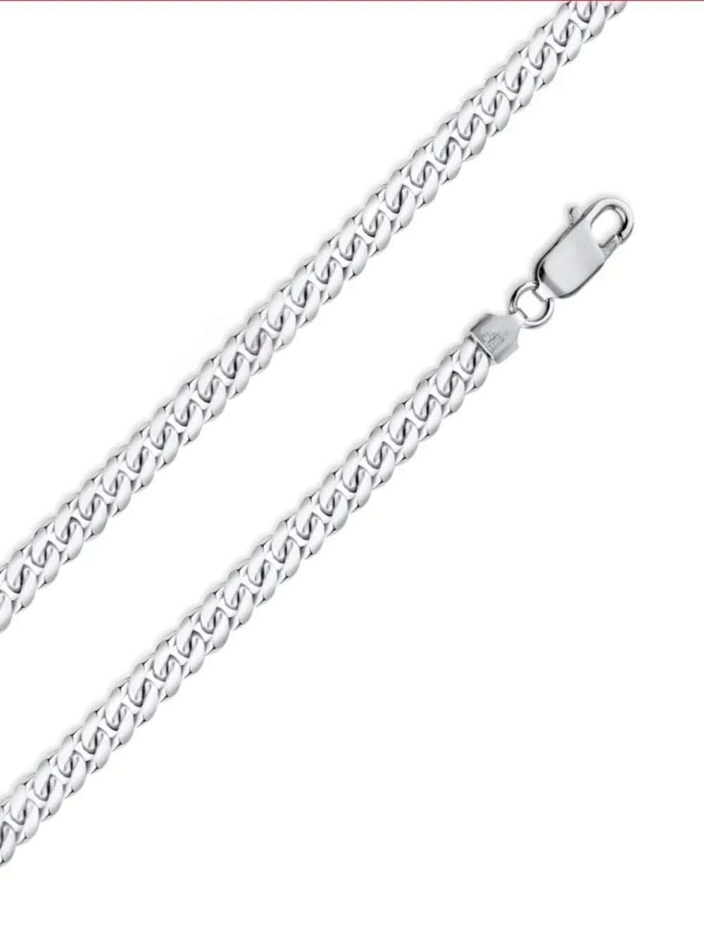Sterling Silver 925 High Polished Miami Cuban Bracelet 3.7mm 8 inches